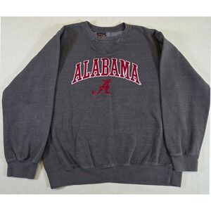 Genuine Stuff‎ Alabama Crimson Tide Sweatshirt Mens Large Gray Crewneck Pullover